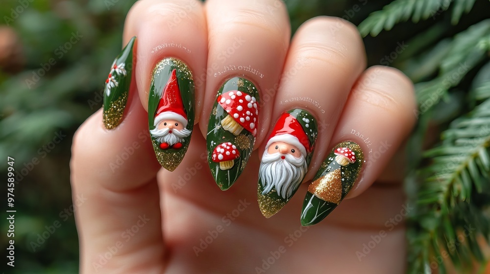 Stunning Christmas Nail Designs with Festive Text Art Stunning Christmas Nail Designs with Festive Text Art