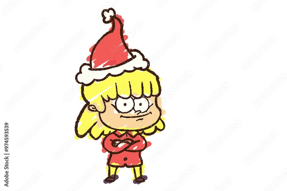 woman in xmas hat woman in xmas hat