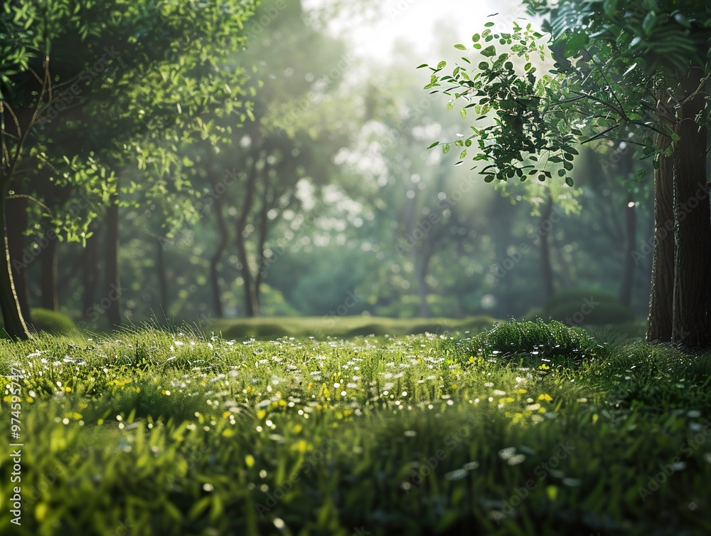 Sunlight Through the Trees in