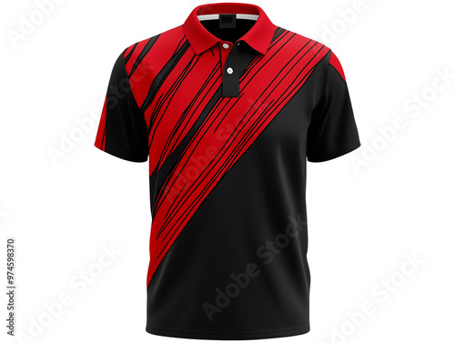 Red and black T-shirt design