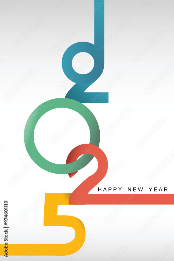 2025 new year decoration, vector illustration 2025 new year decoration, vector illustration