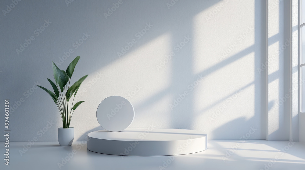 Minimalist White Podium. Minimalist White Podium.