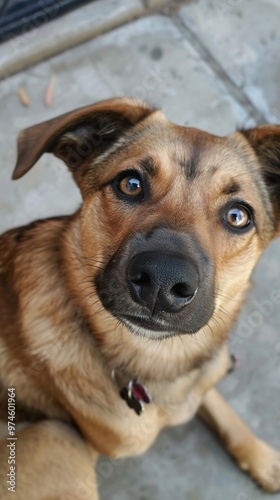 Adorable Brown and Black Dog