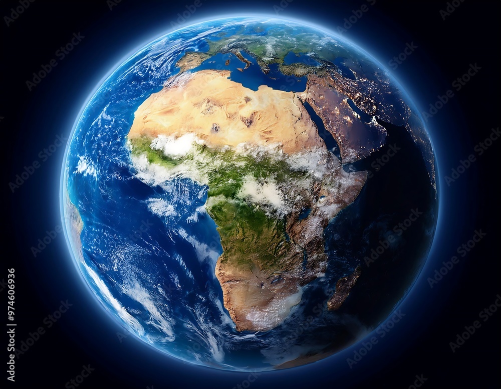 Fototapeta premium Earth from Space - Africa Visible