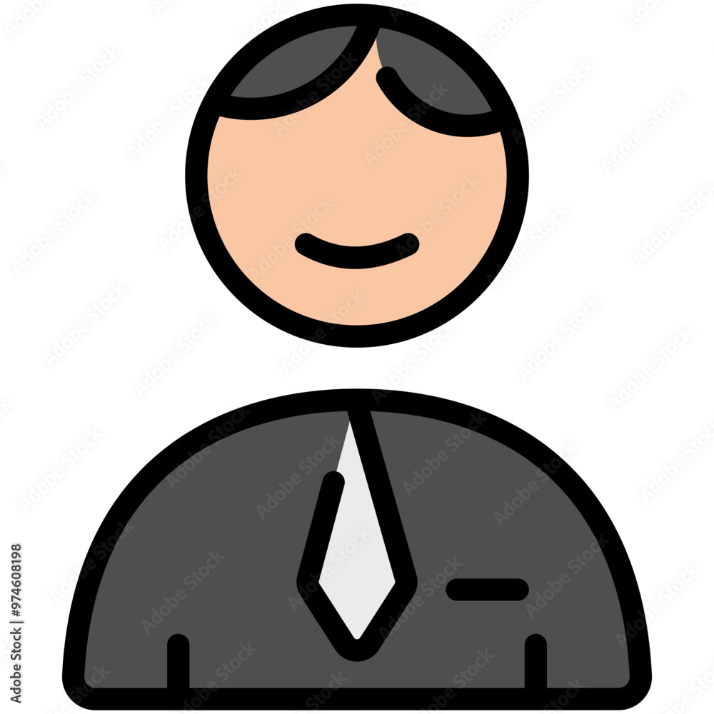 Obraz premium employee filled line icon