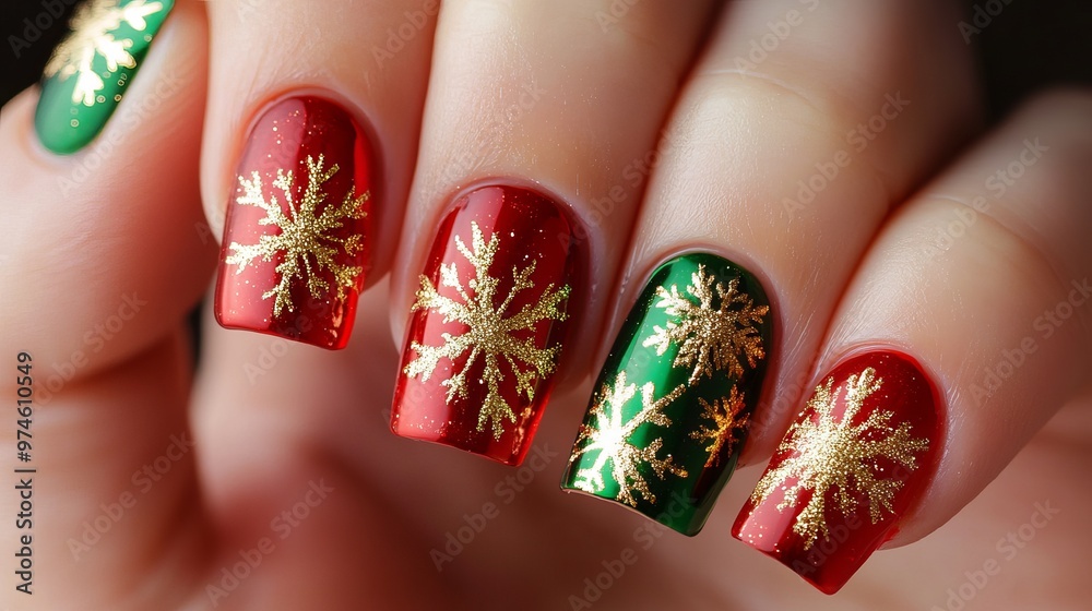 Christmas-Themed Nails with Festive Text for a Perfect Look Christmas-Themed Nails with Festive Text for a Perfect Look