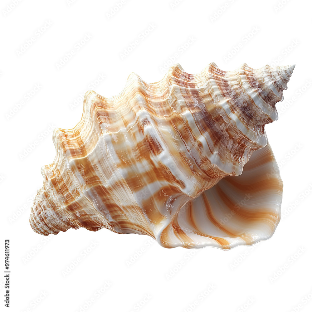 A beautiful spiral seashell isolated white background A beautiful spiral seashell isolated white background
