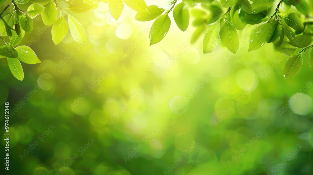 Lush Green Foliage Background, a soft focus of vibrant green leaves creating a serene atmosphere, ideal for adding text or enhancing visual content with a calming touch. Lush Green Foliage Background, a soft focus of vibrant green leaves creating a serene atmosphere, ideal for adding text or enhancing visual content with a calming touch.