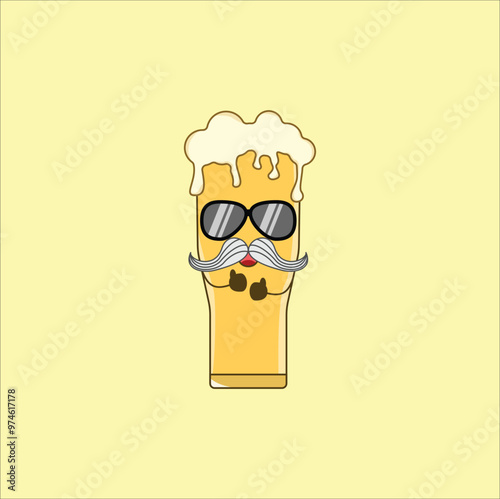 beer illustration vector design. Eps 10