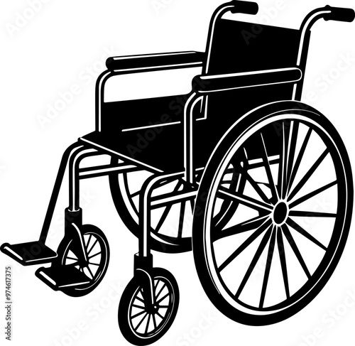 Wheelchair silhouette vector illustration