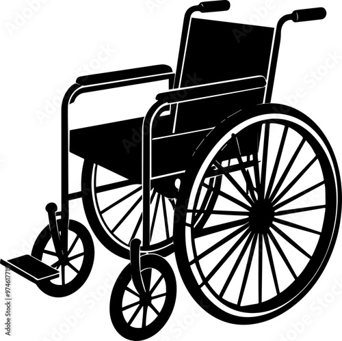 Wheelchair silhouette vector illustration