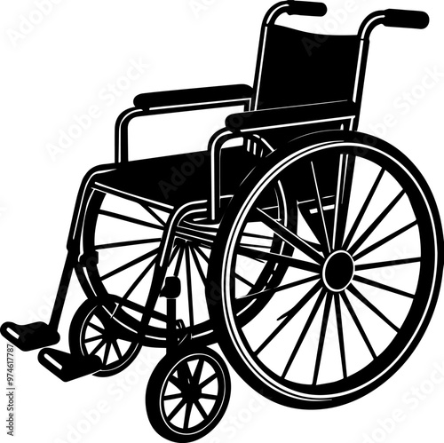 Wheelchair silhouette vector illustration