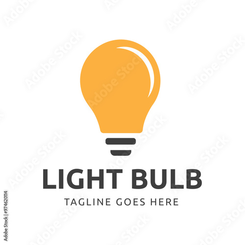 Flat Bulb Icon for Business and Creative Innovation ideas vector illustration