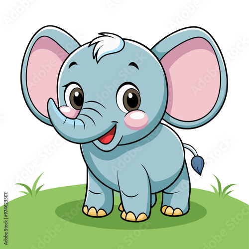 cute elephant clipart vector design,awesome cute elephant svg,high resolution printable cute elephant artwork