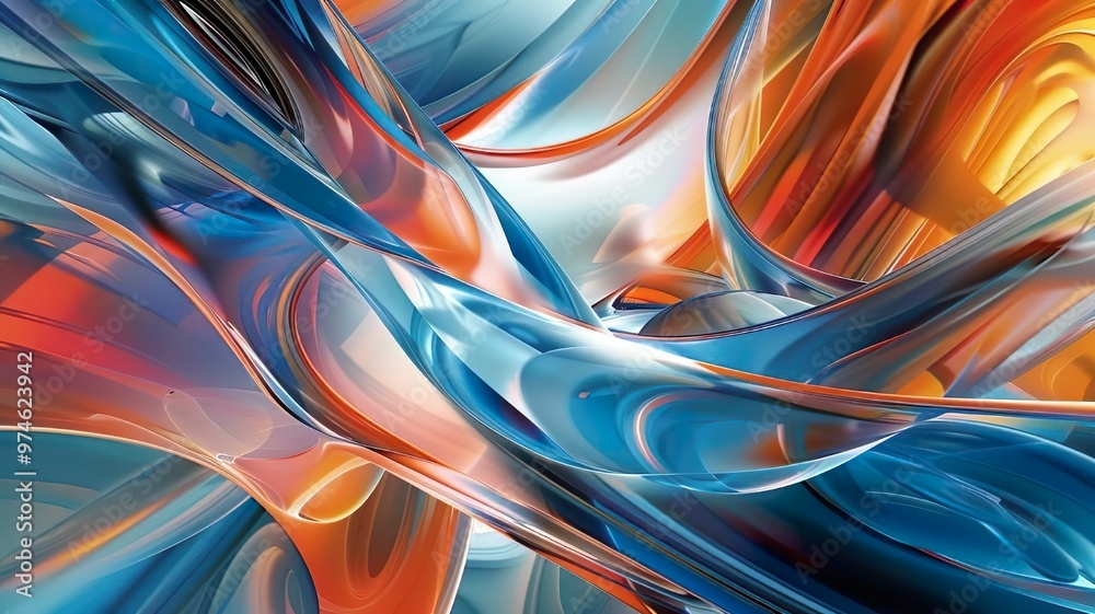Abstract Swirling Glass-like Motion Abstract Swirling Glass-like Motion