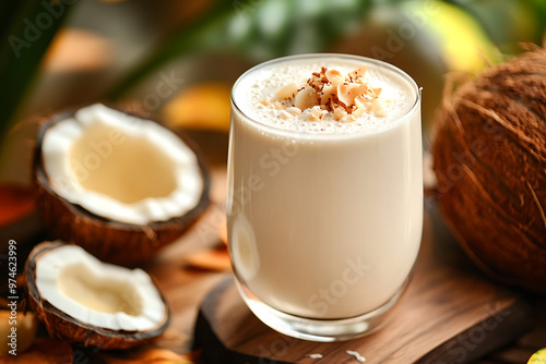 Creamy coconut latte that combines the warmth of autumn with tropical summer flavors, creating a comforting, refreshing drink.