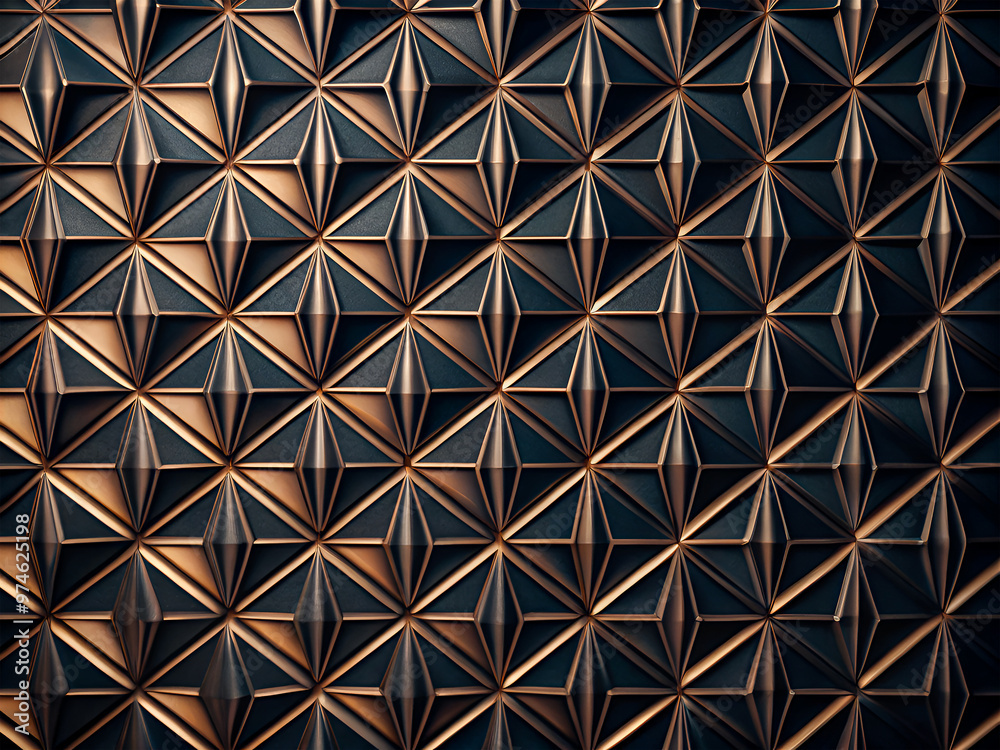 Seamless metallic geometric pattern with triangles Seamless metallic geometric pattern with triangles