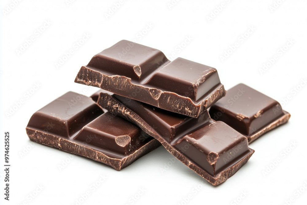 Chocolate isolated white background. Generative AI Chocolate isolated white background. Generative AI