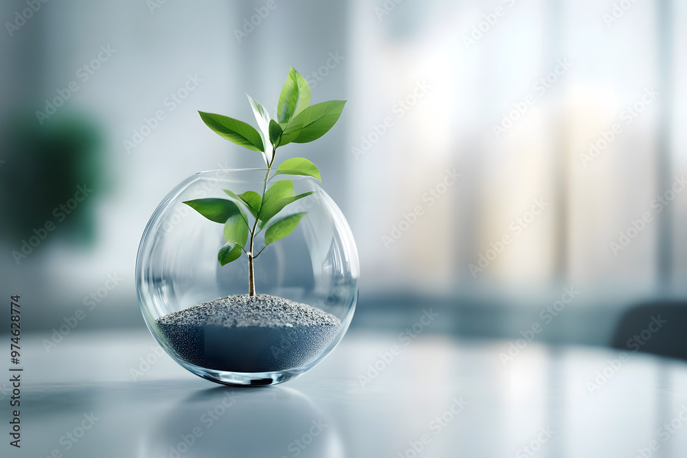 plant in a glass plant in a glass