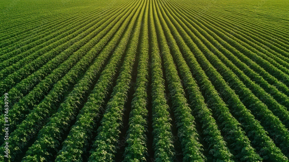 aerial view of a vast soybean plantation showcasing neat rows of lush green plants stretching to the horizon symbolizing agricultural abundance and sustainability aerial view of a vast soybean plantation showcasing neat rows of lush green plants stretching to the horizon symbolizing agricultural abundance and sustainability
