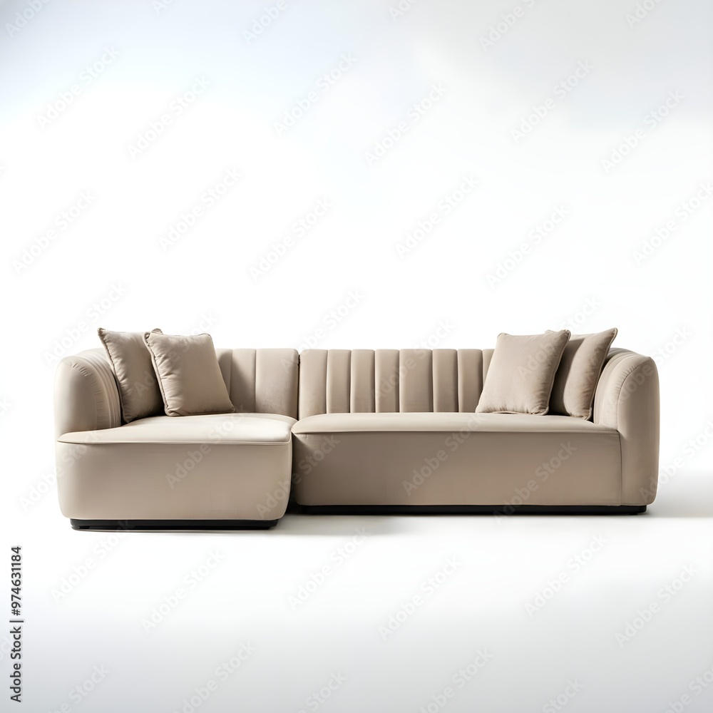 Obraz premium Sofa isolated on a white background.