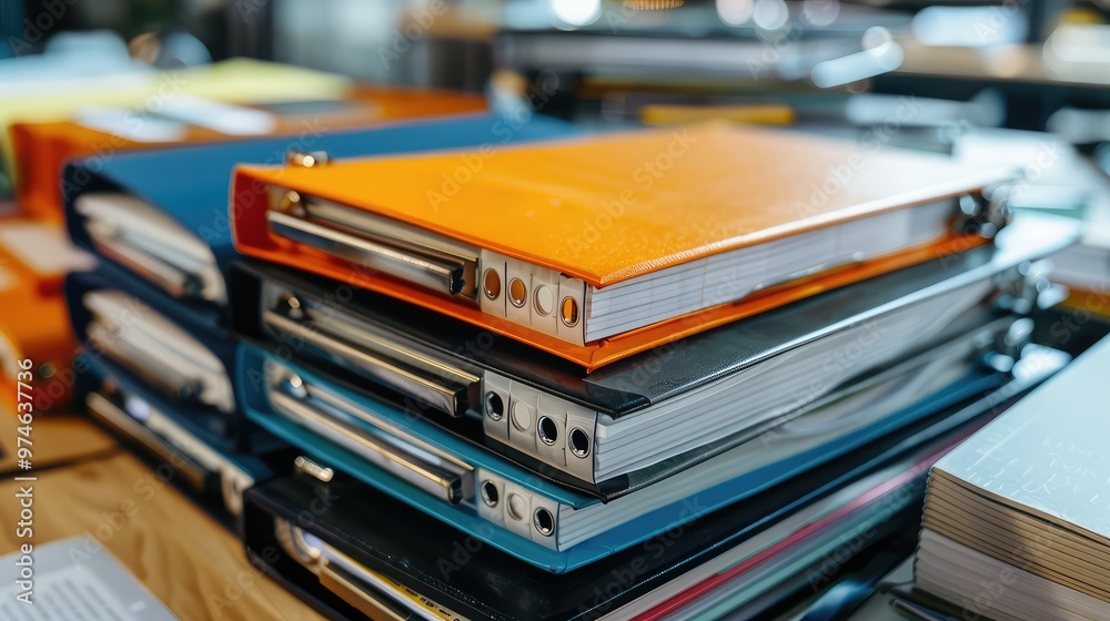 Technical documentation and manuals organized neatly in a binder Technical documentation and manuals organized neatly in a binder