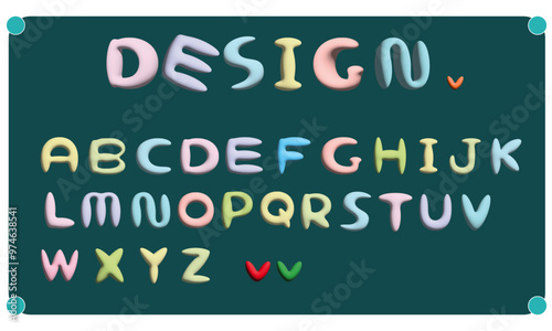 Colorful 3D Alphabet Letters photo