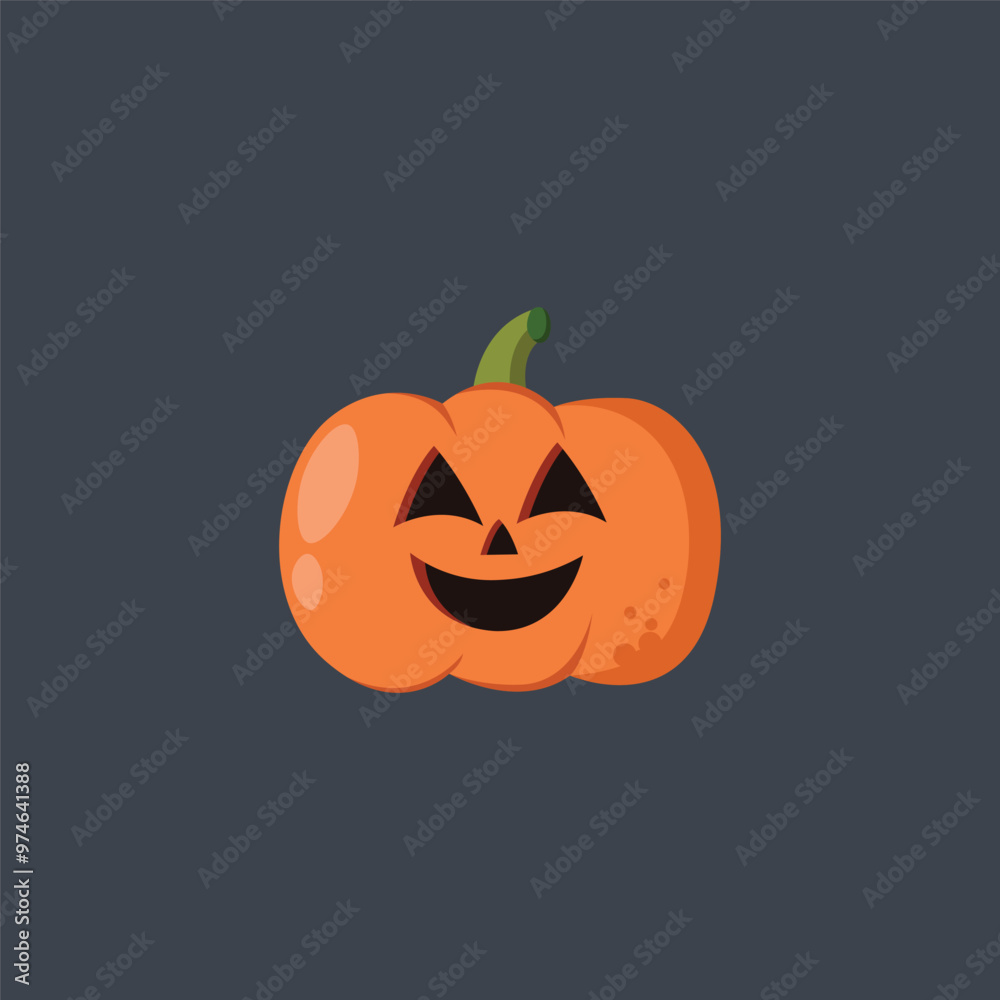 smiling pumpkin in flat vector design. smiling pumpkin in flat vector design.