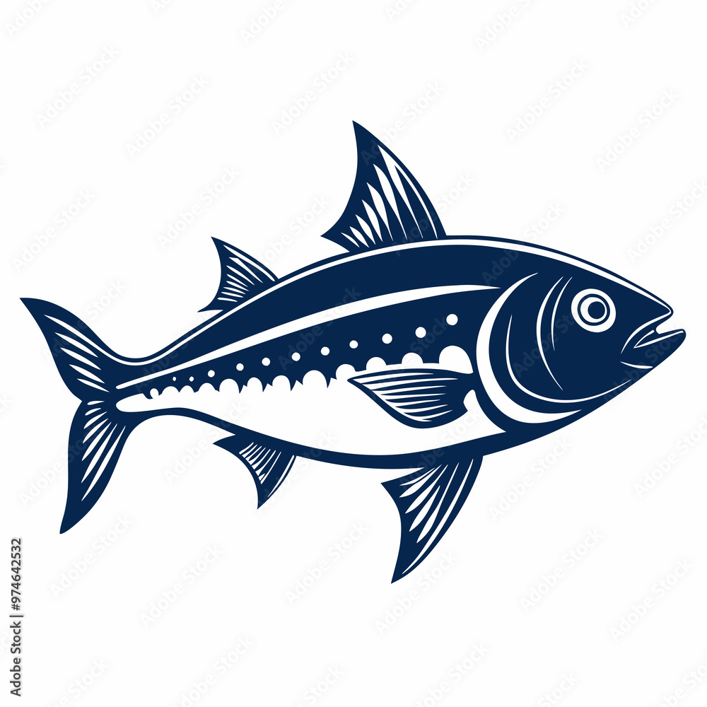 Fototapeta premium Bluefish Black Black silhouette