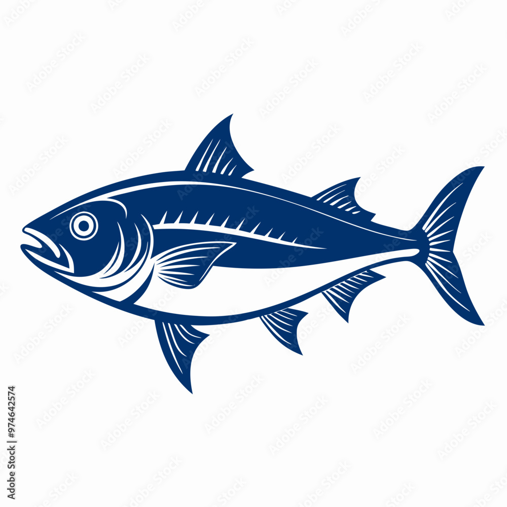 Obraz premium Bluefish Black Black silhouette