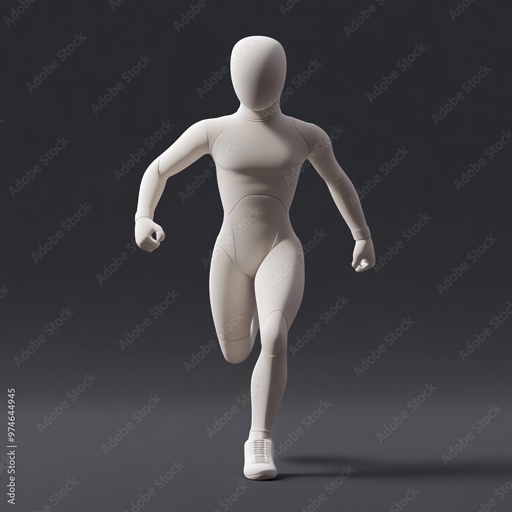 3D Athlete Icon: Sports Professional in Action Illustration Logo 3D Athlete Icon: Sports Professional in Action Illustration Logo