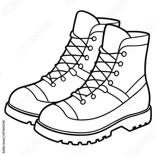 Boots vector on white background