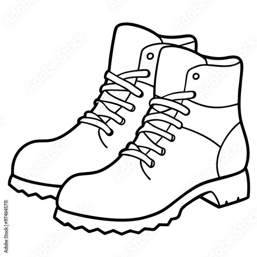 Boots vector on white background