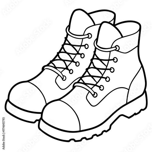 Boots vector on white background