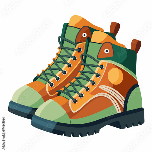 Boots vector on white background