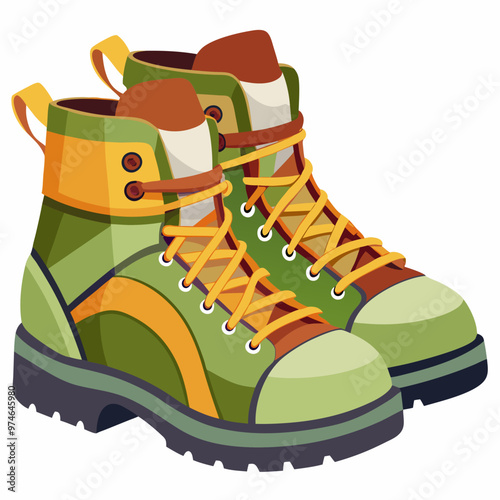 Boots vector on white background