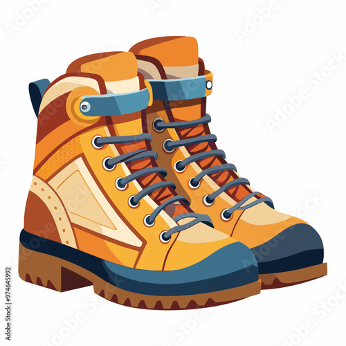 Boots vector on white background