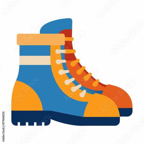 Boots vector on white background