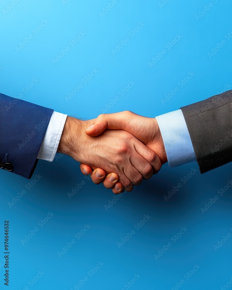 A close-up of two hands shaking, symbolizing partnership, agreement, and collaboration against a vibrant blue background. A close-up of two hands shaking, symbolizing partnership, agreement, and collaboration against a vibrant blue background.