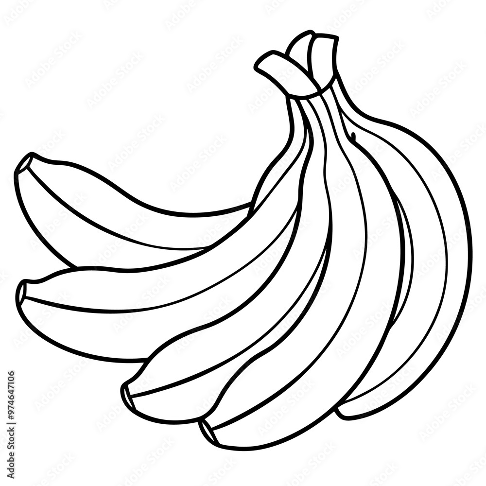 various bananas outline coloring book page line art drawing various bananas outline coloring book page line art drawing