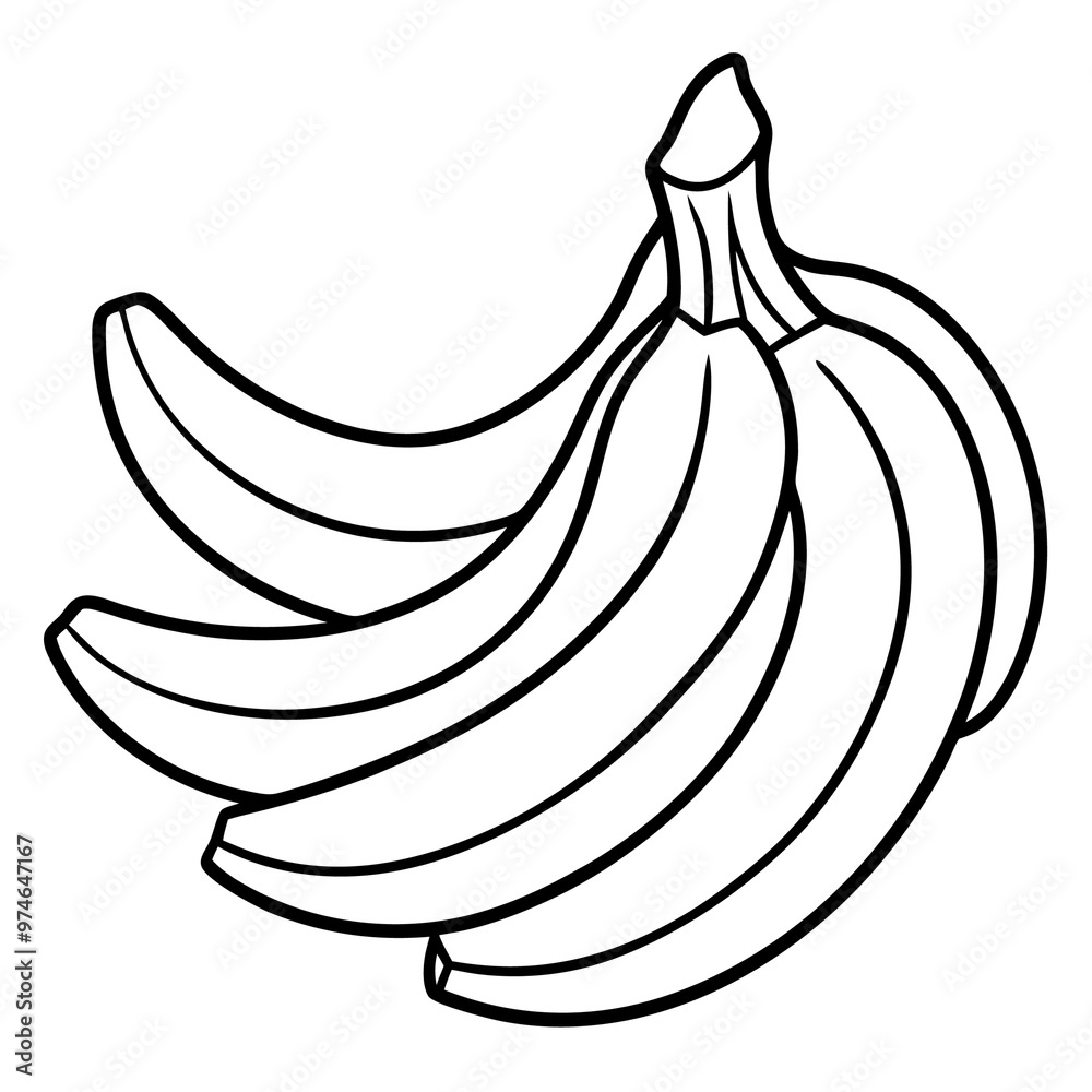 various bananas outline coloring book page line art drawing various bananas outline coloring book page line art drawing