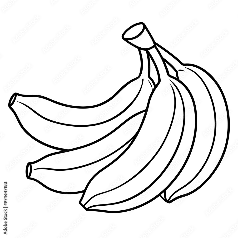 various bananas outline coloring book page line art drawing various bananas outline coloring book page line art drawing
