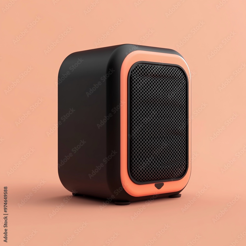 3D Computer Speaker Icon: Audio Output for Computers Illustration Logo 3D Computer Speaker Icon: Audio Output for Computers Illustration Logo