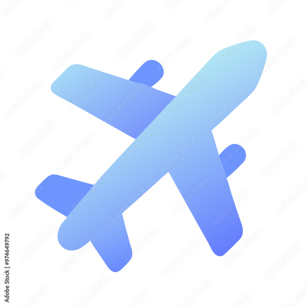 Obraz premium blue plane icon