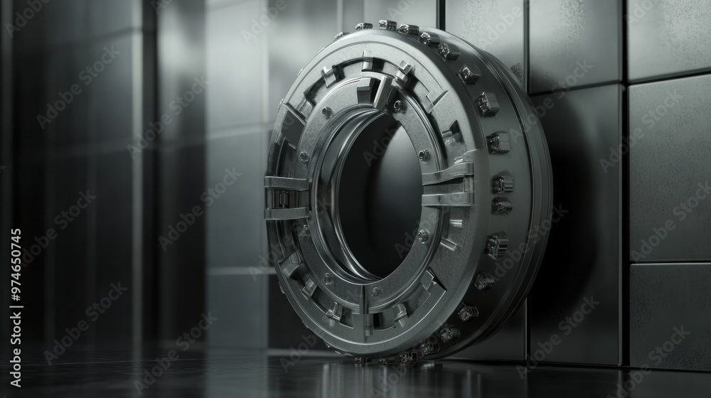 Bank vault closed Bank vault closed