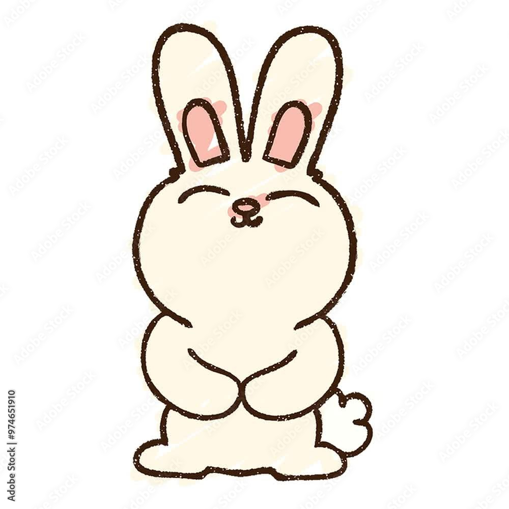 Rabbit Chalk Drawing Rabbit Chalk Drawing