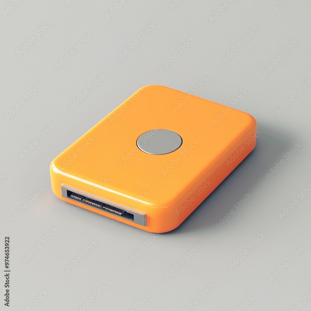 3D External Hard Drive Icon: Portable Data Storage Device Illustration Logo 3D External Hard Drive Icon: Portable Data Storage Device Illustration Logo