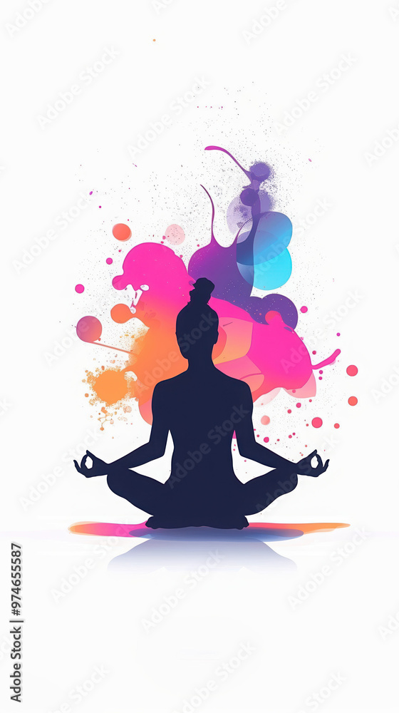 yoga meditation silhouette colorful abstract zen wellness calm peace relaxation balance mindfulness spirituality pose watercolor harmony fitness body health art yoga meditation silhouette colorful abstract zen wellness calm peace relaxation balance mindfulness spirituality pose watercolor harmony fitness body health art