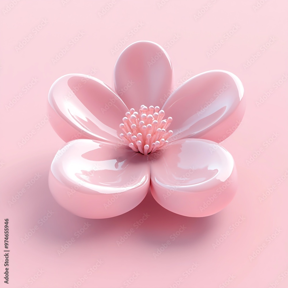 3D Flower Icon: Plant Symbolizing Beauty and Life Illustration Logo 3D Flower Icon: Plant Symbolizing Beauty and Life Illustration Logo