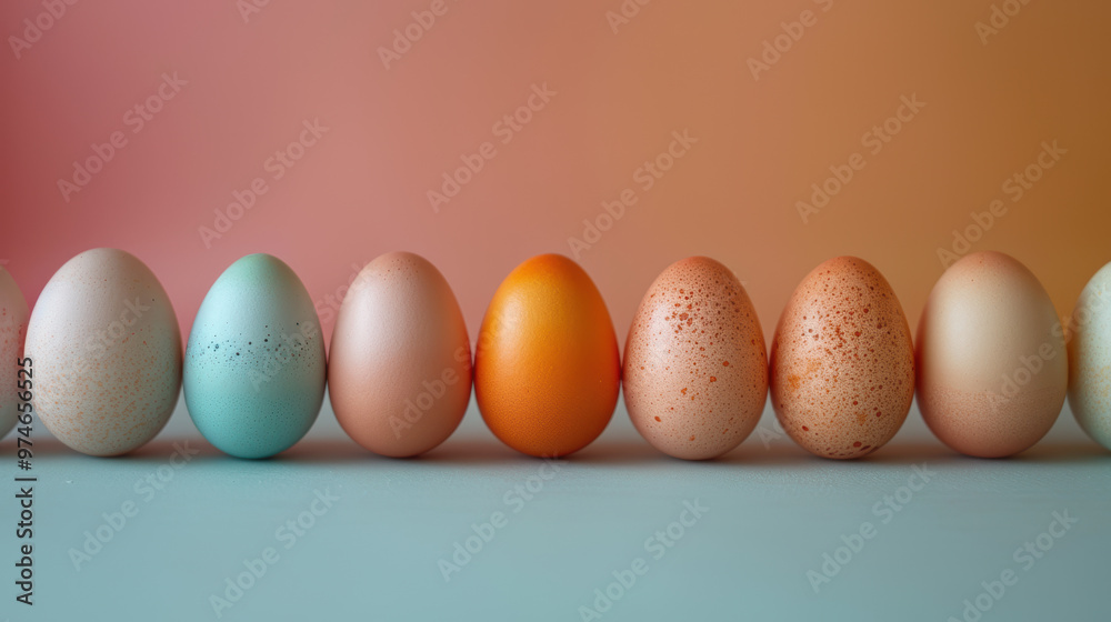 Pastel Easter eggs arranged in a row, celebrating the joy and vibrancy of spring festivities in a beautiful and artistic display. Pastel Easter eggs arranged in a row, celebrating the joy and vibrancy of spring festivities in a beautiful and artistic display.
